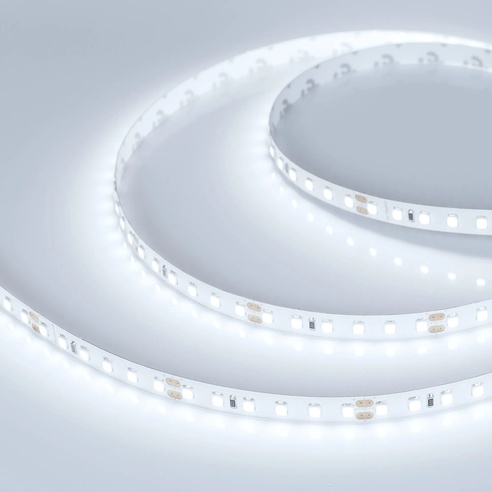 Лента светодиодная RT-A120-8mm 24V White6000 (14.4 W/m, IP20, 2835, 5m) (Arlight, Открытый)