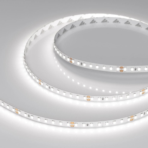Лента светодиодная RT-A128-8mm 24V White6000 (9.6 W/m, IP20, 2835, 5m) (Arlight, высок.эфф.150 лм/Вт)