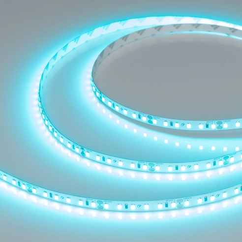 Лента светодиодная RT-A120-8mm 24V Mint Blue (9.6 W/m, IP20, 5m) (Arlight, -)