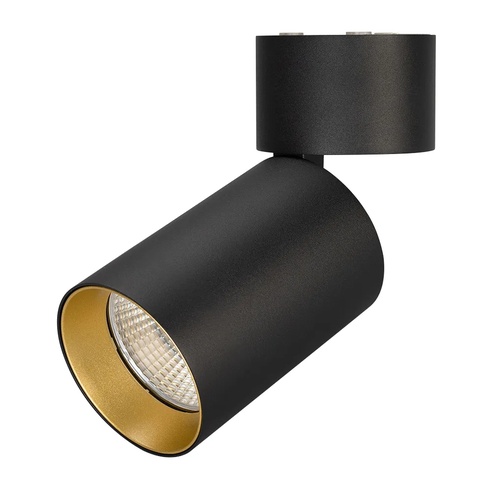 Светильник SP-POLO-SURFACE-FLAP-R85-15W Warm3000 (BK-GD, 40 deg) (Arlight, IP20 Металл, 3 года)