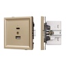 Механизм USB розетки SCT-TENDO-MUAC-SFPL-GD (5V, 3A, QC3) (Arlight, -)