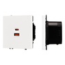 Механизм розетки с быстрой USB зарядкой SCT-NOBE-MUAC-SFPL-FC-WH (65W, QC3) (Arlight, -)