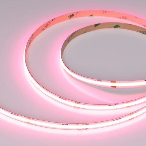 Лента светодиодная COB-X480-8mm 24V Pink (8 W/m, IP20, 5m) (Arlight, -)