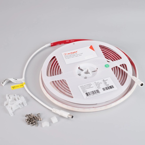 Лента светодиодная герметичная RTW-PSW-A308-12mm 24V White6000 (14 W/m, IP67, 2835, 5m) (Arlight, 5 лет)