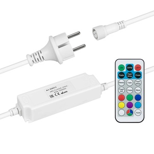 Контроллер ARD-CLASSIC-SYNC-RGB-1000LED White (230V, 80W, RF ПДУ) (Ardecoled, Закрытый)