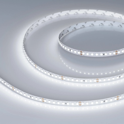 Лента светодиодная RT-A160-8mm 24V White6000 (12 W/m, IP20, 2835, 5m) (Arlight, высок.эфф.150 лм/Вт)