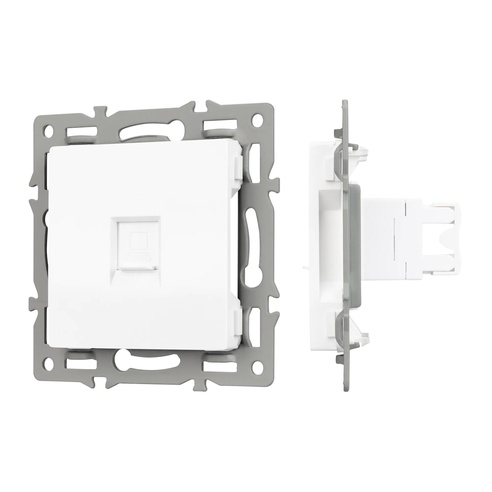 Механизм компьютерной розетки SCT-MPC1-PL-WH (RJ-45, CAT6) (Arlight, -)