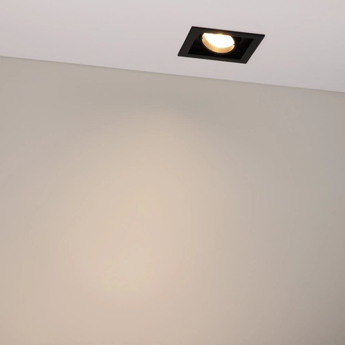 Светильник MS-VORTEX-BUILT-S90x90-12W Warm3000 (BK-BK, 40 deg, 230V) (Arlight, IP20 Металл, 5 лет)