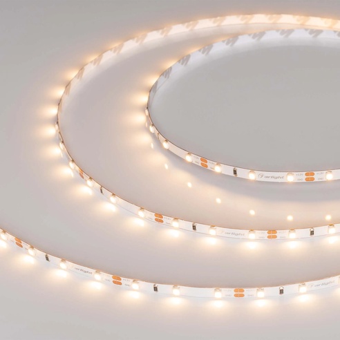 Лента светодиодная RT 2-5000 12V Warm2700 5mm (3528, 300 LED, LUX) (Arlight, 4.8 Вт/м, IP20)
