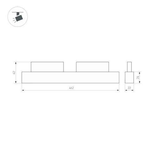 Светильник MAG-ORIENT-FLAT-L465-16W Day4000-MIX (BK, 100 deg, 48V, DALI) (Arlight, IP20 Металл, 5 лет)