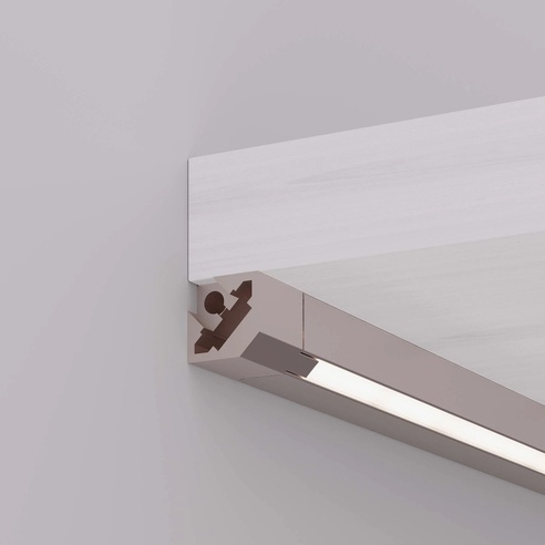 Профиль c экраном SL-KANT-H10-SQUARE-2000 CHAMPAGNE GOLD (Arlight, Алюминий+пластик)
