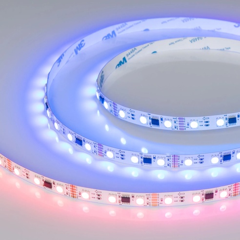 Лента светодиодная DMX-B60-10mm 12V RGB-PX3 (14 W/m, IP20, 5060, 5m) (Arlight, -)