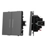 Механизм выключателя двухклавишный непроходной LED SWT-NOBE-MK02-SFPL-L-GR (230V, 10A) (Arlight, -)