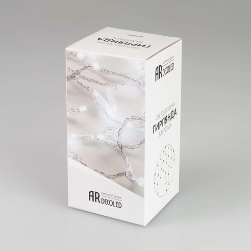 Светодиодная гирлянда ARD-EDGE-CLASSIC-2400x600-CLEAR-88LED-STD WHITE (230V, 6W) (Ardecoled, IP65)