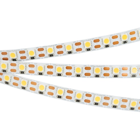 Лента светодиодная RT 2-5000 12V Cx1 Warm2400 2x (5060, 360 LED, LUX) (Arlight, 15.6 Вт/м, IP20)