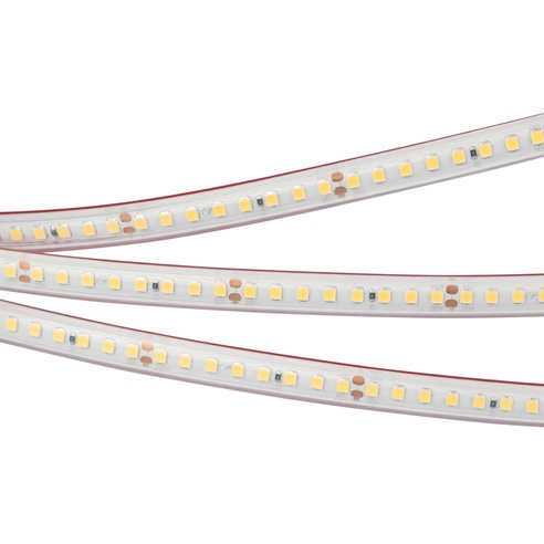 Лента светодиодная RTW 2-5000PS 24V Warm3500 2x (2835, 160 LED/m, LUX) (Arlight, 12 Вт/м, IP67)