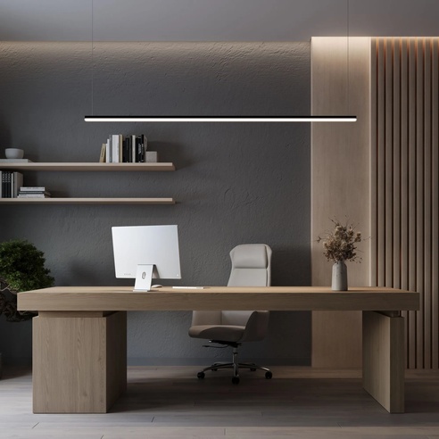 Профиль с экраном LINE-D-3734-2000 TETRA OLIVE GREY+OPAL  (Arlight, Алюминий)