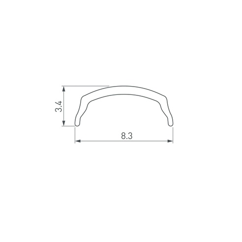 Экран ARH-BENT-W11-2000 Frost (Arlight, Пластик)