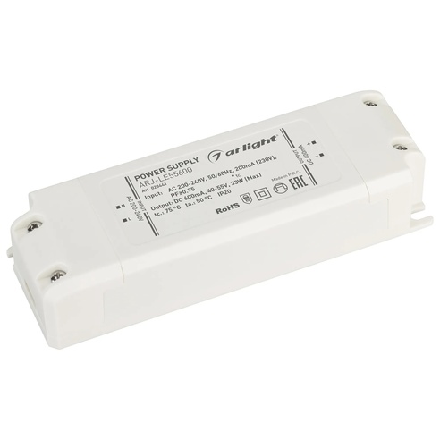 Блок питания ARJ-LE55600 (33W, 600mA, PFC) (Arlight, IP20 Пластик, 3 года)