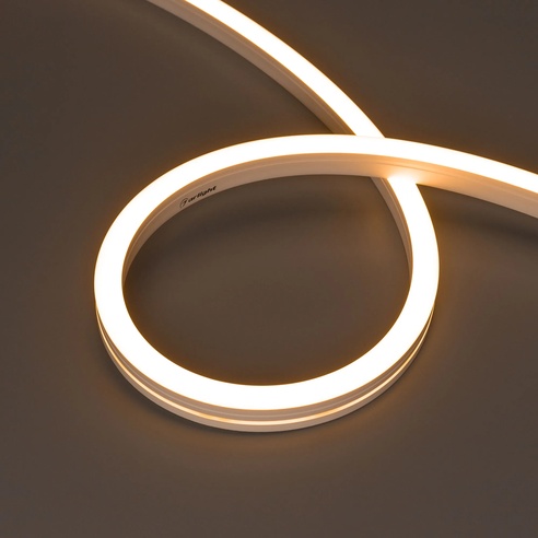 Лента светодиодная герметичная MOONLIGHT-SIDE-A140-12x17mm 24V Warm2400 (9.6 W/m, IP67, 5m, wire x2) (Arlight, Вывод боковой, 3 года)