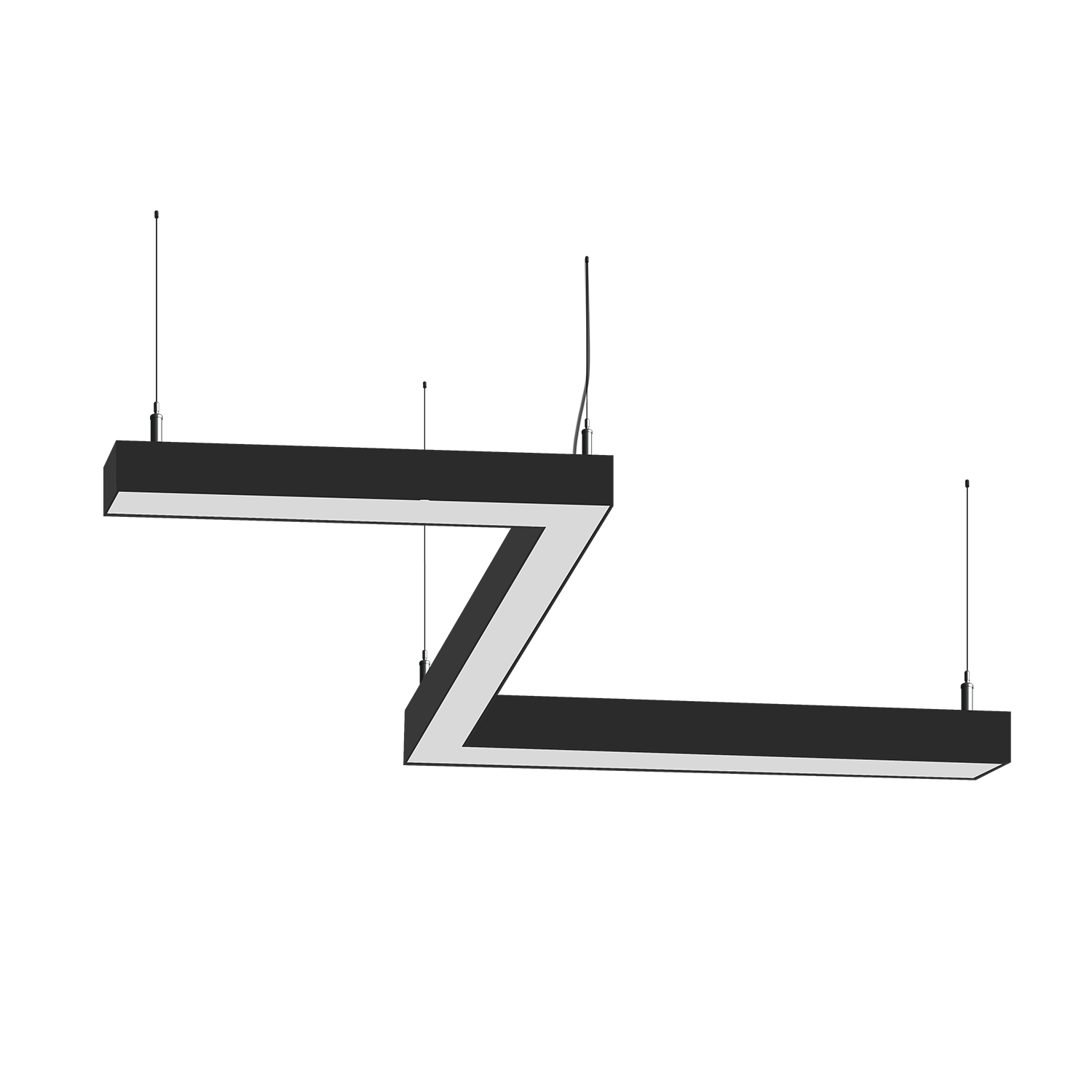 Cветодиодный фигурный светильник MS-ZIG Зигзаг 3x500mm 30W  3000/4000/6000К - изображение товара