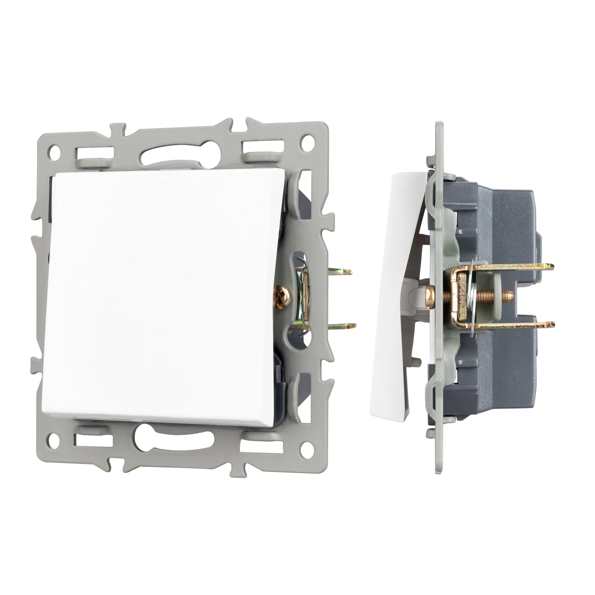 Механизм выключателя одноклавишный непроходной SWT-MK01-PL-WH (250V, 16A) (Arlight, -) - изображение товара