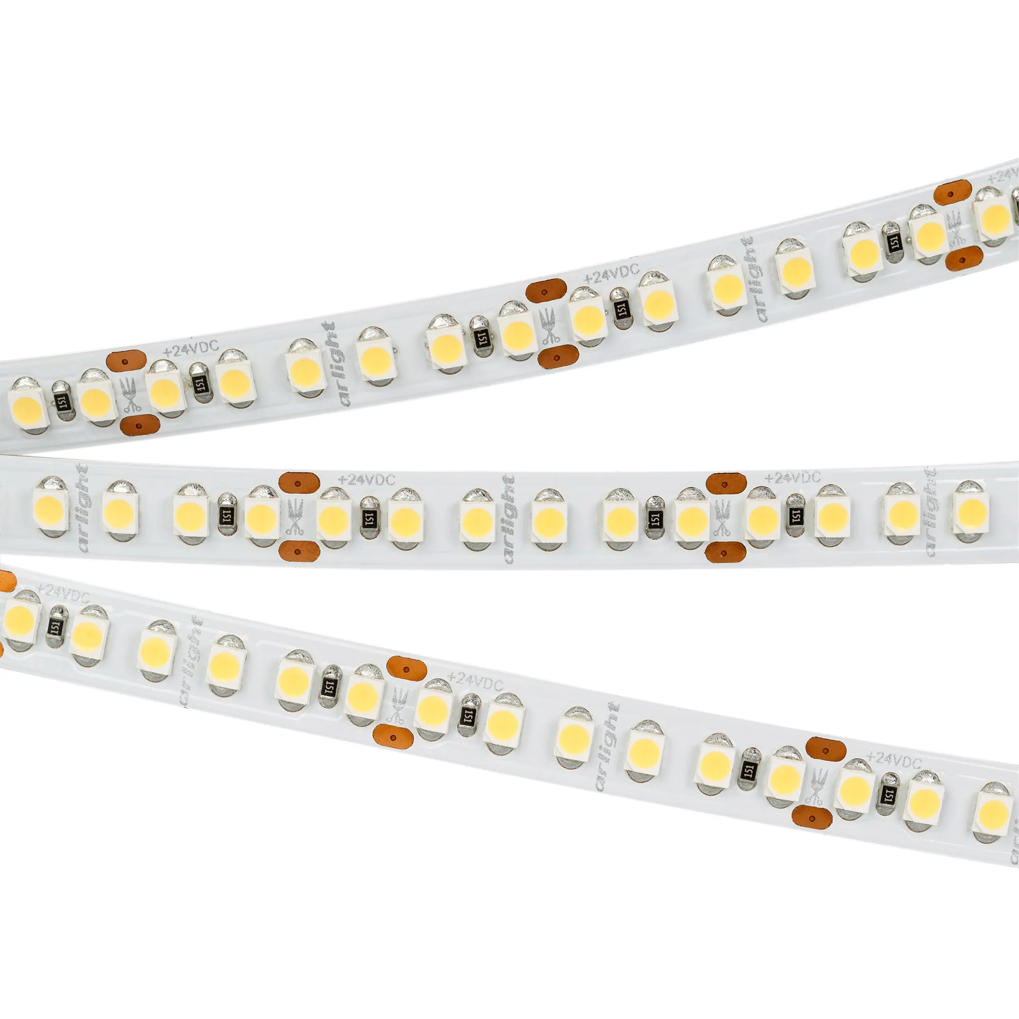 Лента светодиодная RT-A180-8mm 24V Warm2400 (14.4 W/m, IP20, 3528, 5m) (Arlight, Открытый) - изображение товара