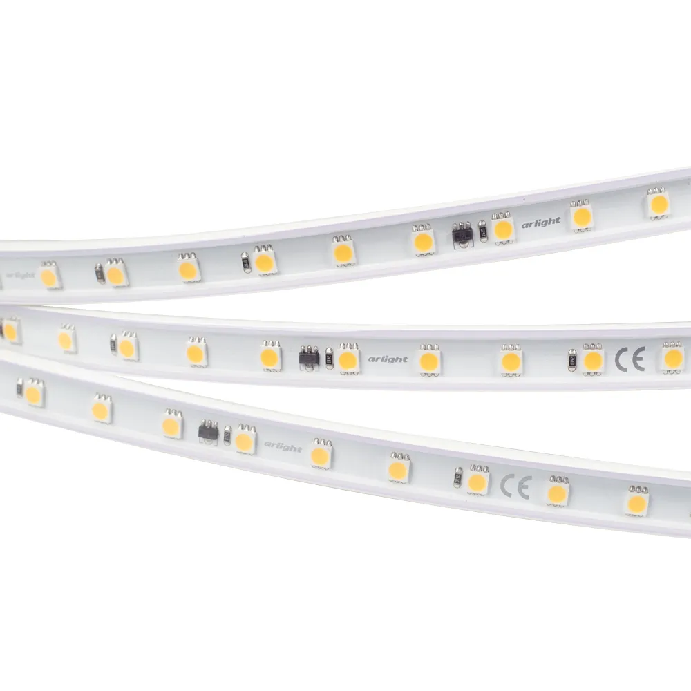 Лента светодиодная ARL-50000PV-5060-54-230V Warm3000 (15mm, 8W, IP65) (Arlight, 8 Вт/м, IP65)