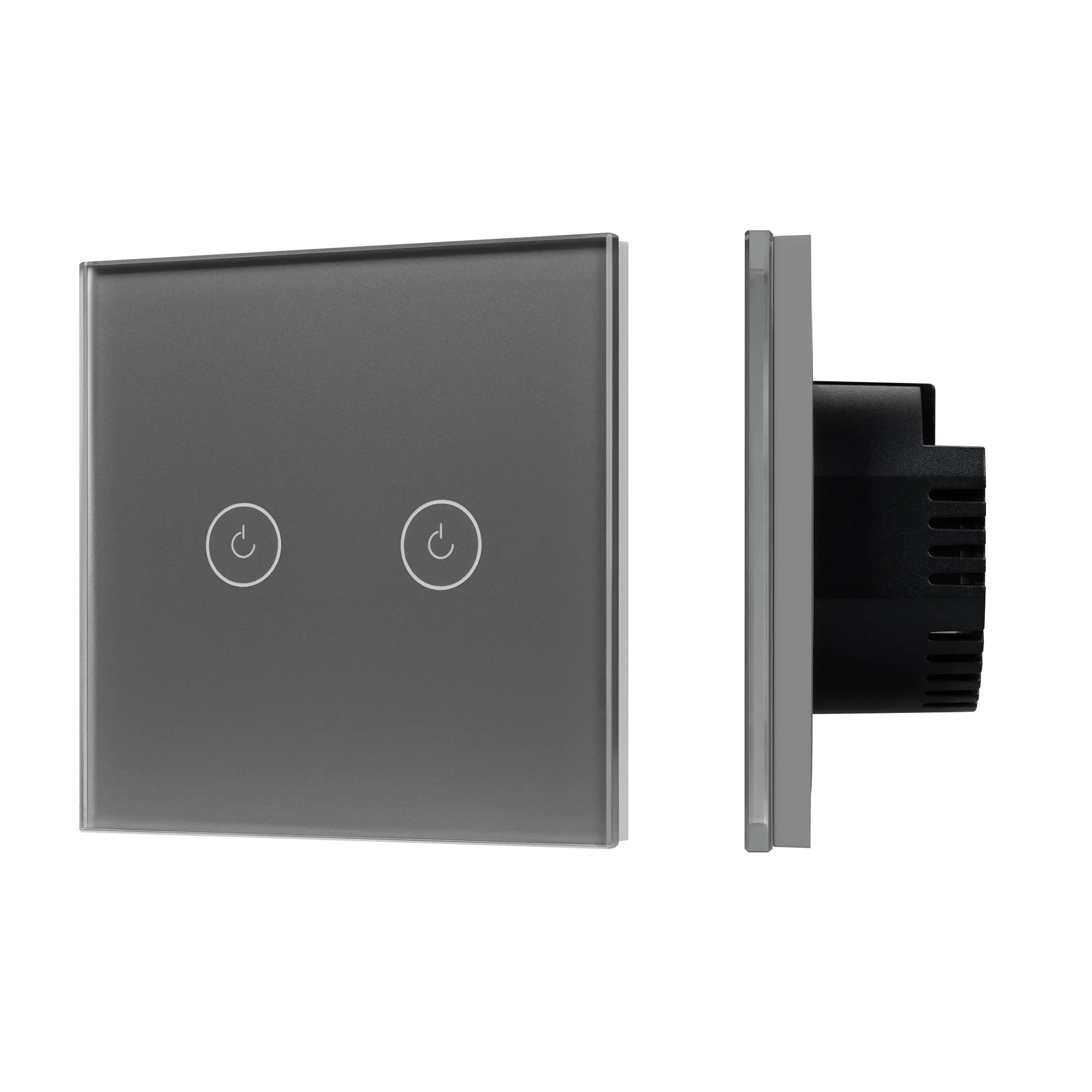 Выключатель сенсорный SWT-OMALI-S02-ZB-GR (250V, 10A, Zigbee) (Arlight, Стекло) - изображение товара