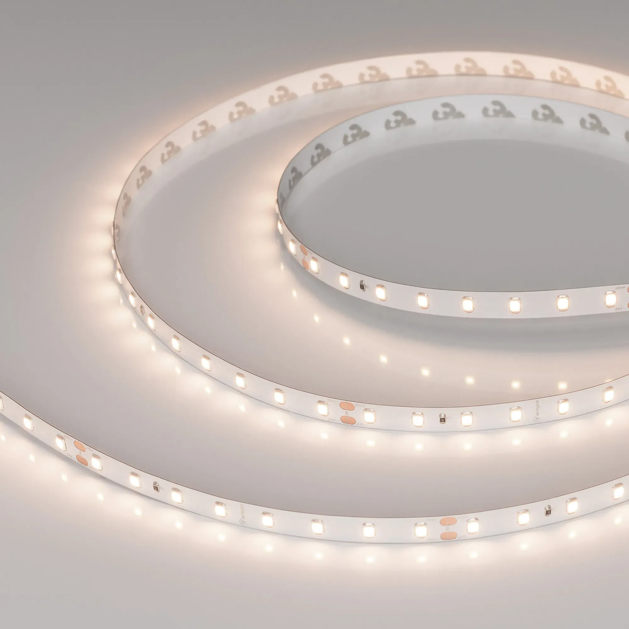 Лента светодиодная RT-A80-8mm 24V Warm3500 (6 W/m, IP20, 2835, 5m) (Arlight, Открытый)