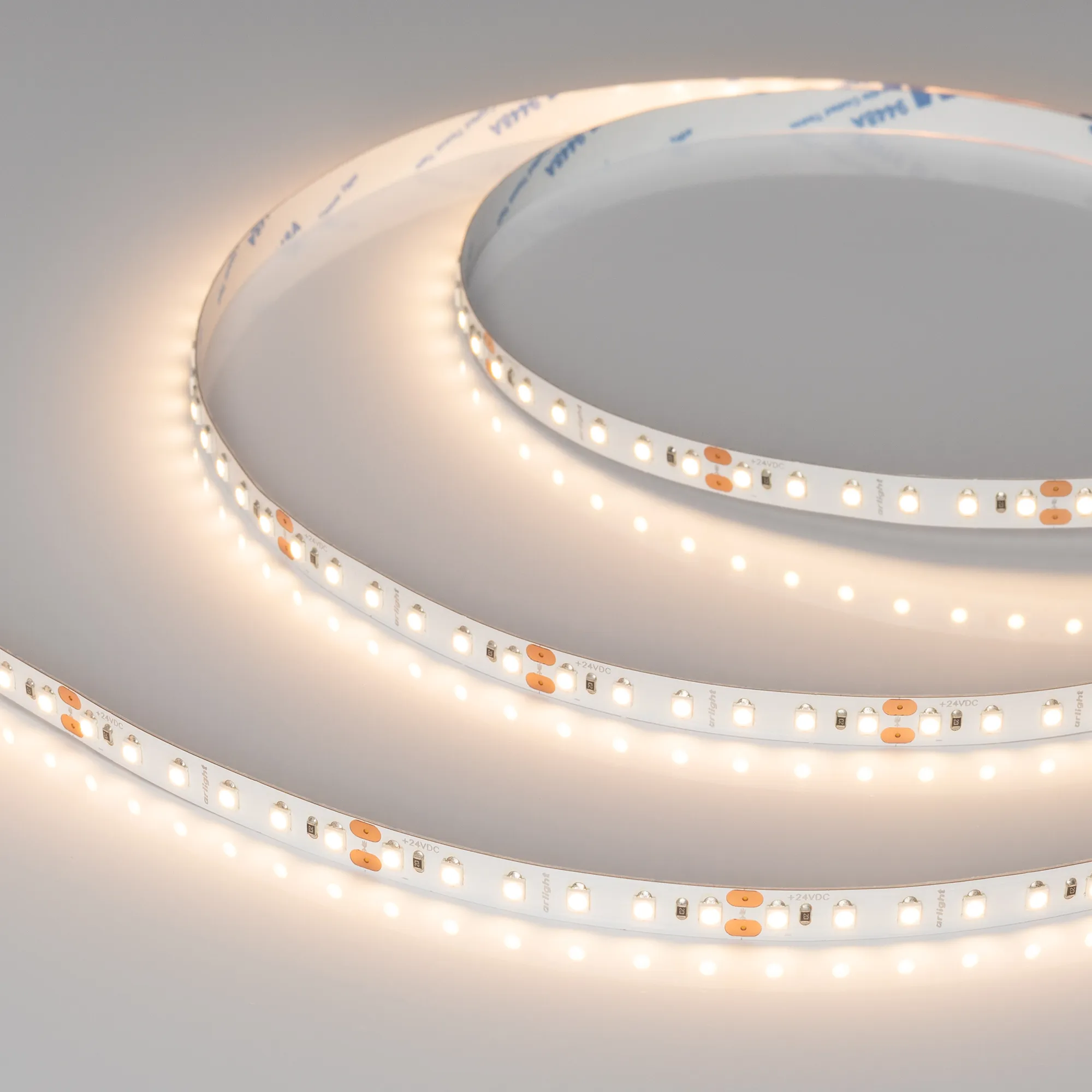 Лента светодиодная NT-A120-8mm 24V Warm3000 (9.6 W/m, IP20, 3528, 5m) (Arlight, Открытый)