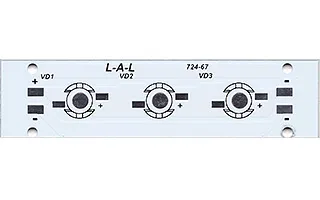 Плата 100x25-3Е Emitter (3x LED, 724-67) (Turlens, -)