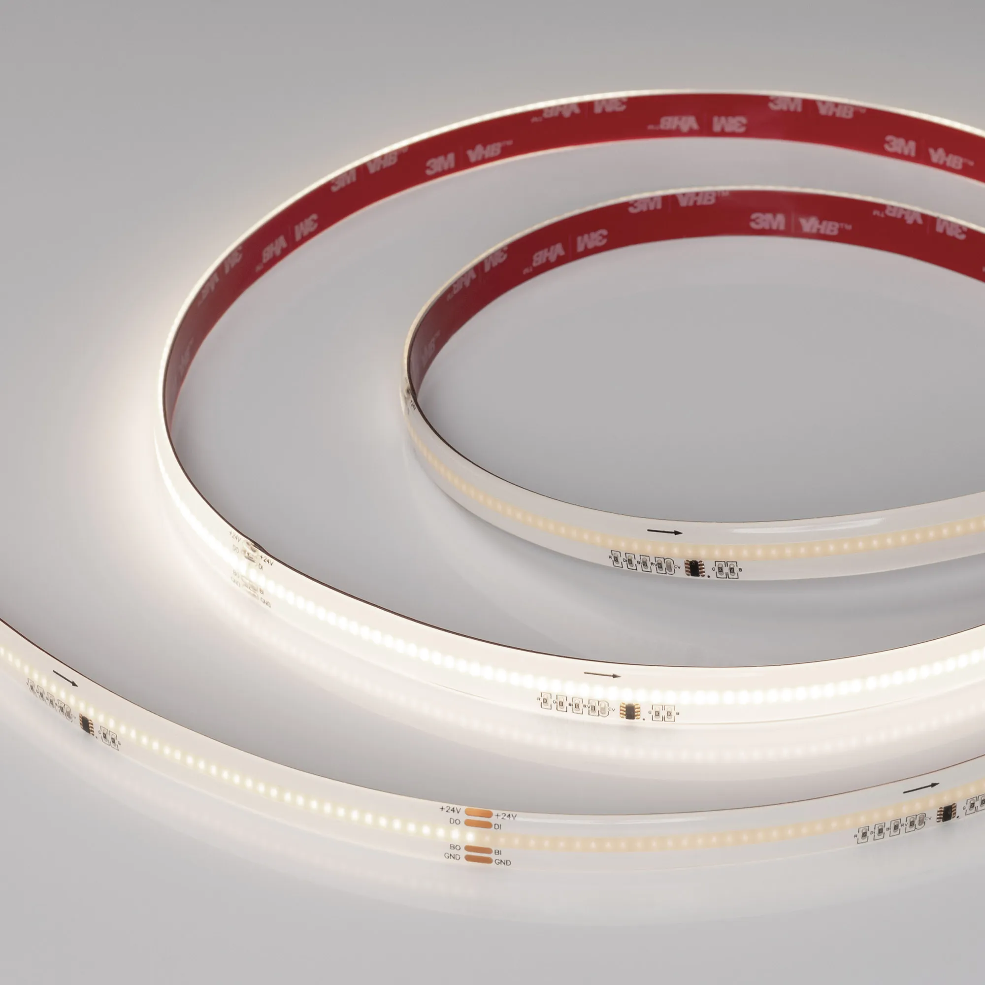 Лента светодиодная герметичная SPI-COB-SE-X378-12mm 24V Day4000-PX63-BPT (7 W/m, IP65, 5m) (Arlight, бегущий огонь) - изображение товара