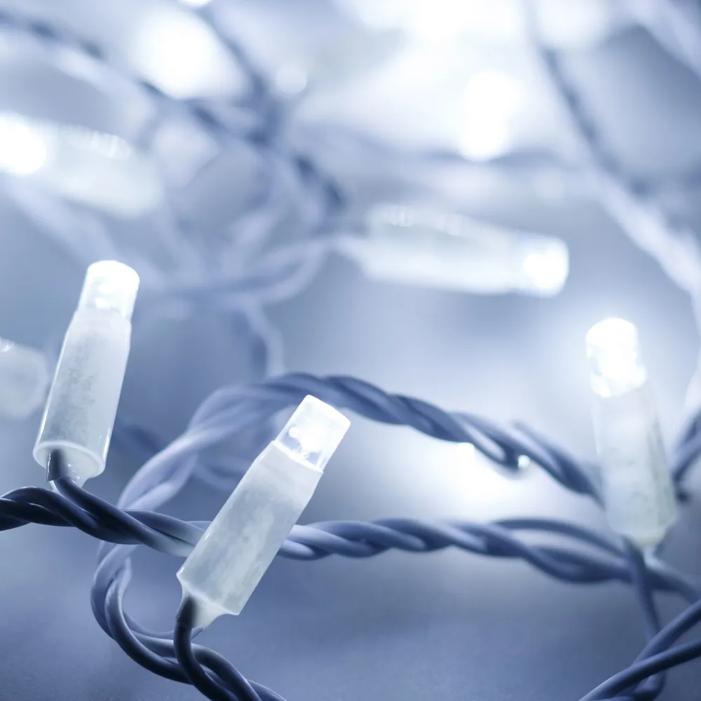 Светодиодная гирлянда ARD-STRING-CLASSIC-10000-WHITE-100LED-FLASH WHITE (230V, 7W) (Ardecoled, IP65) - изображение товара