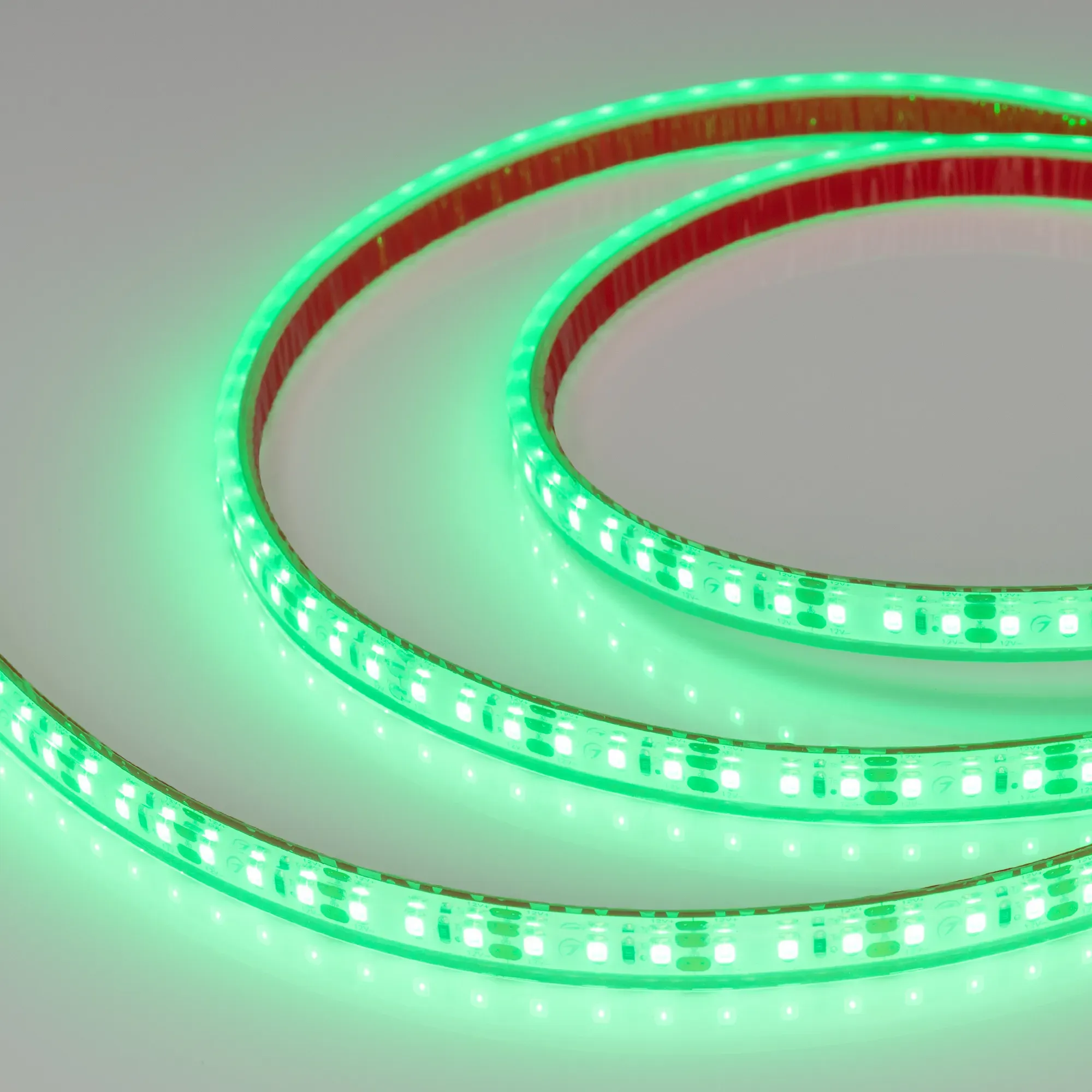 Лента герметичная RTW-PFS-A120-11mm 24V Green (9.6 W/m, IP68, 2835, 5m) (Arlight, 9.6 Вт/м, IP68) - изображение товара