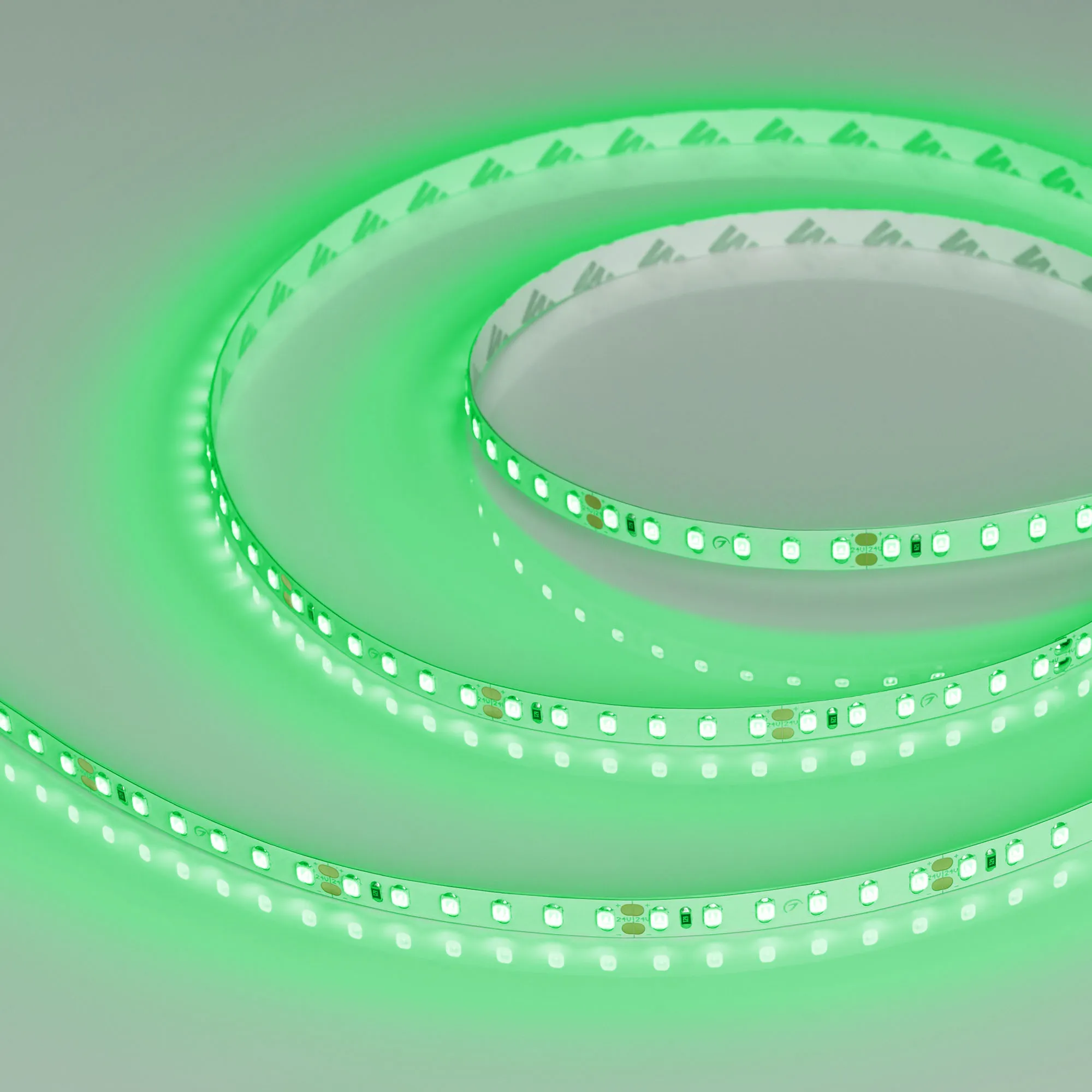 Лента светодиодная RT-A120-8mm 24V Green(9.6 W/m, IP20, 2835, 5m) (Arlight, Открытый) - изображение товара