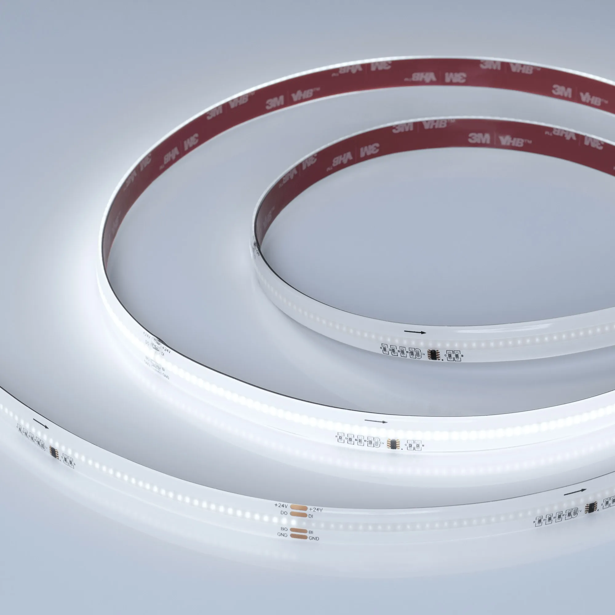 Лента светодиодная герметичная SPI-COB-SE-X378-12mm 24V White6000-PX63-BPT (7 W/m, IP65, 5m) (Arlight, бегущий огонь) - изображение товара