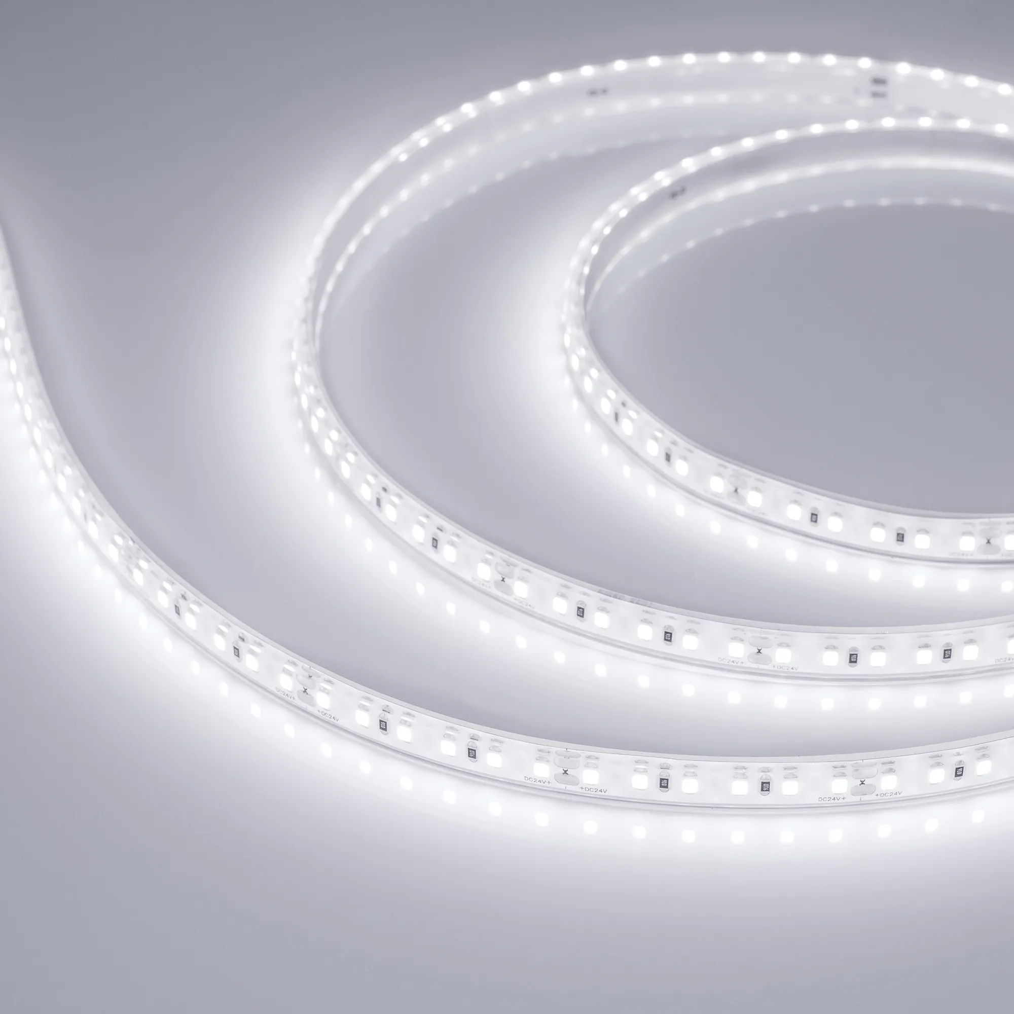 Лента светодиодная герметичная RTW-PU-A120-10.5mm 24V White6000 (16.8 W/m, IP68, Wire 2m, 5m) (Arlight, -)