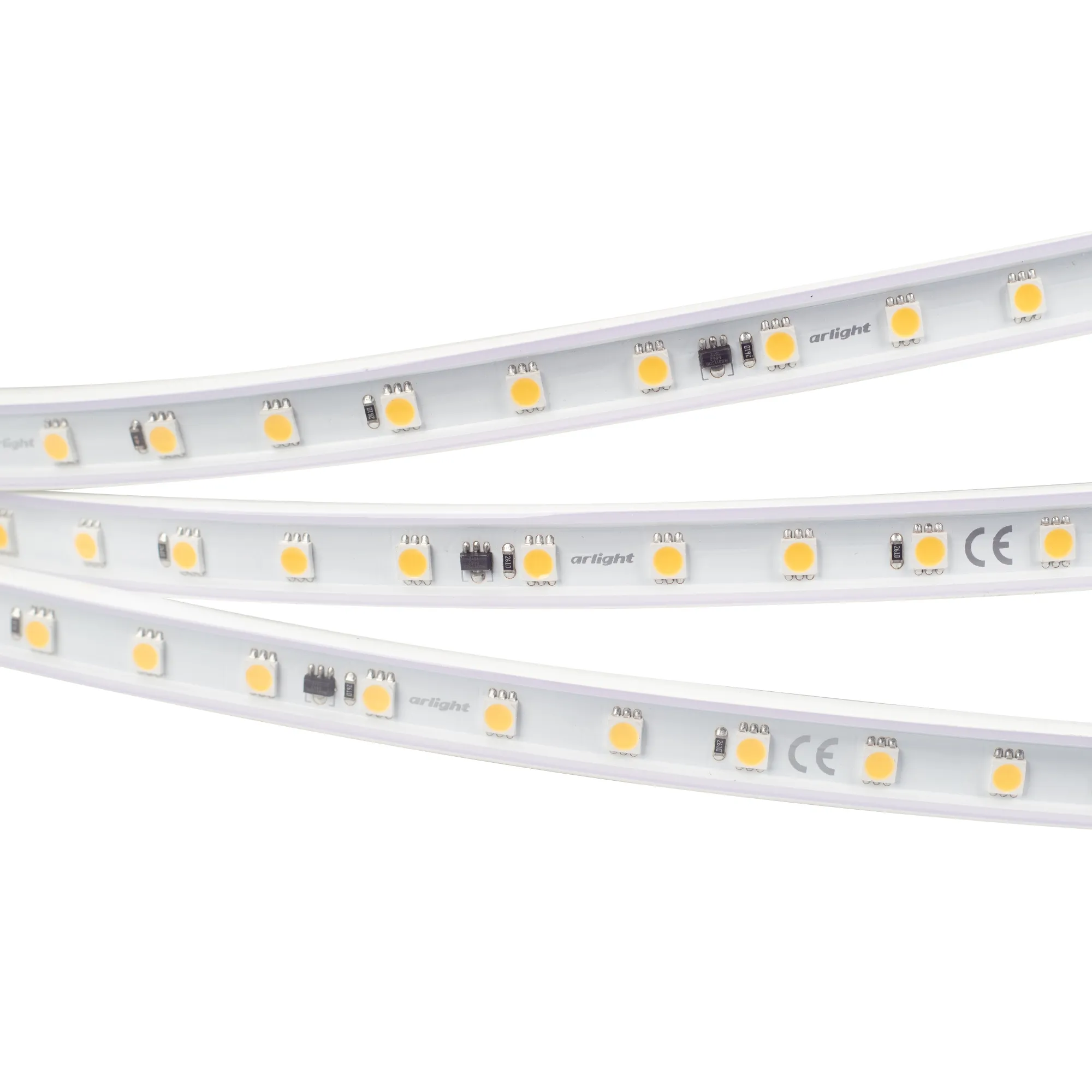 Лента светодиодная герметичная ARL-PV-B54-15.5mm 230V Warm3000 (8 W/m, IP65, 5060, 50m) (Arlight, -) - изображение товара