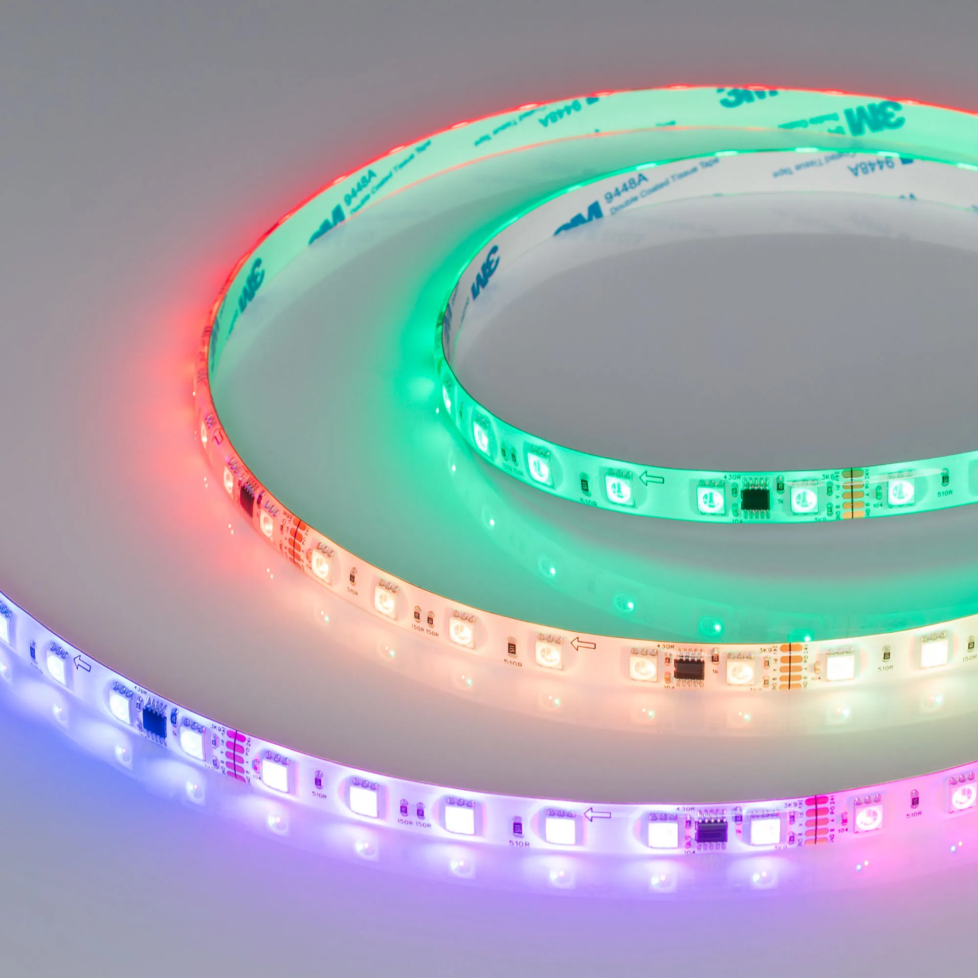 Лента светодиодная герметичная DMX-SE-B60-10mm 24V RGB-PX6 (14 W/m, IP65, 5060, 5m) (Arlight, -) - изображение товара