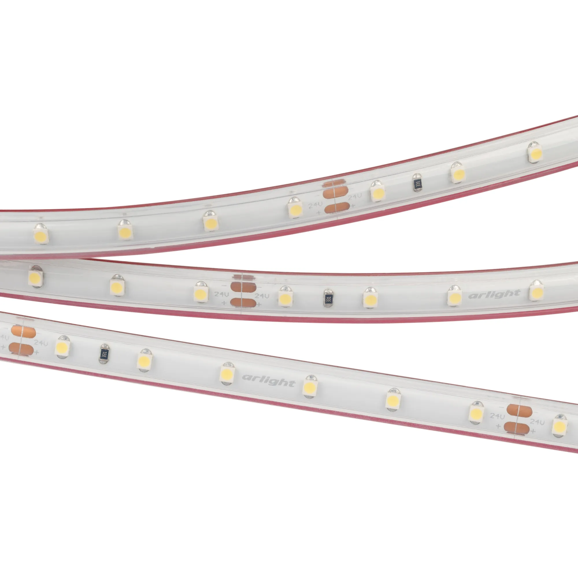 Лента светодиодная RTW 2-5000PS-50m 24V White6000 (3528, 60 LED/m, LUX) (Arlight, 4.8 Вт/м, IP67)